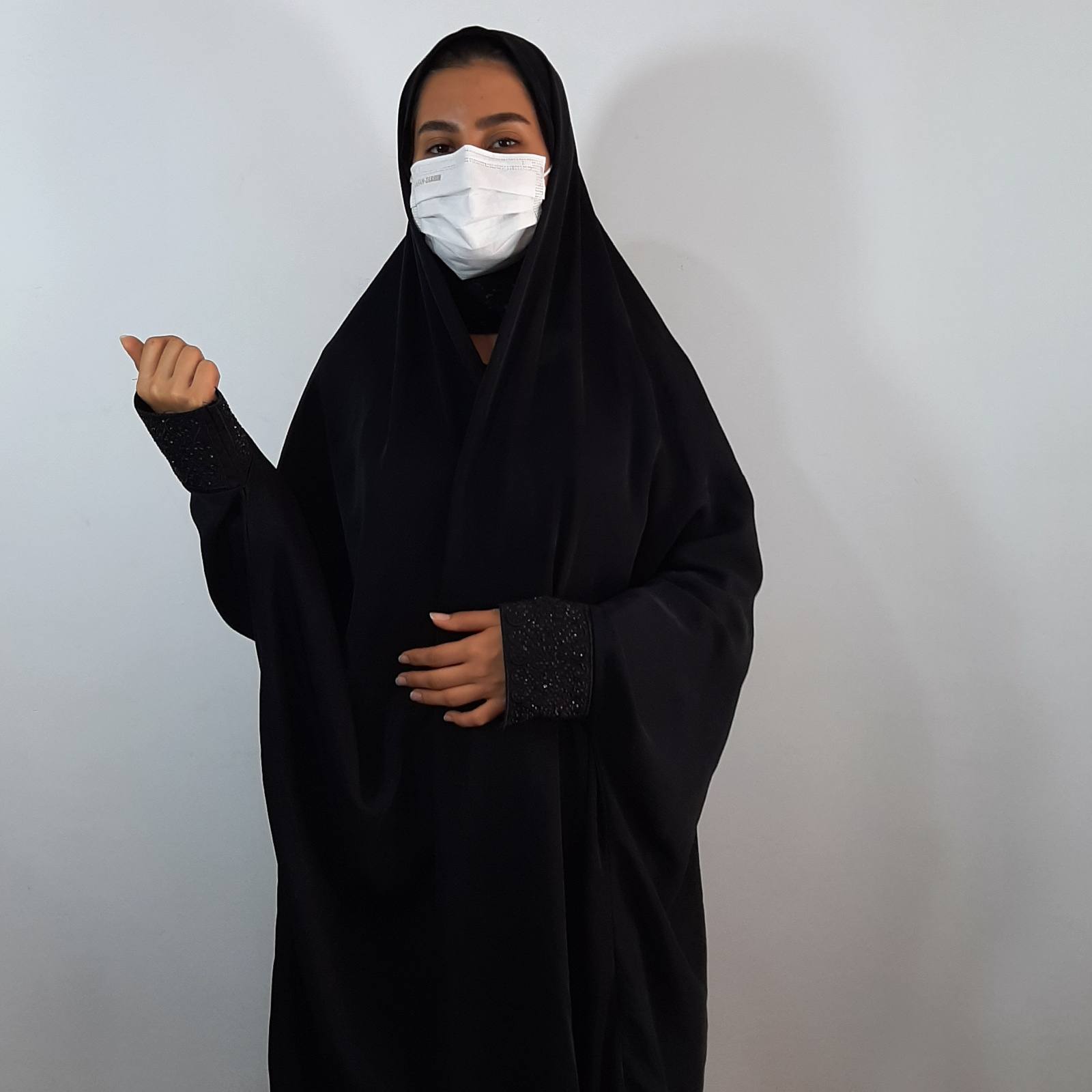 چادر مشکی آستین دار دانشجویی