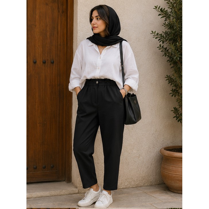 شلوار مام فیت زنانه