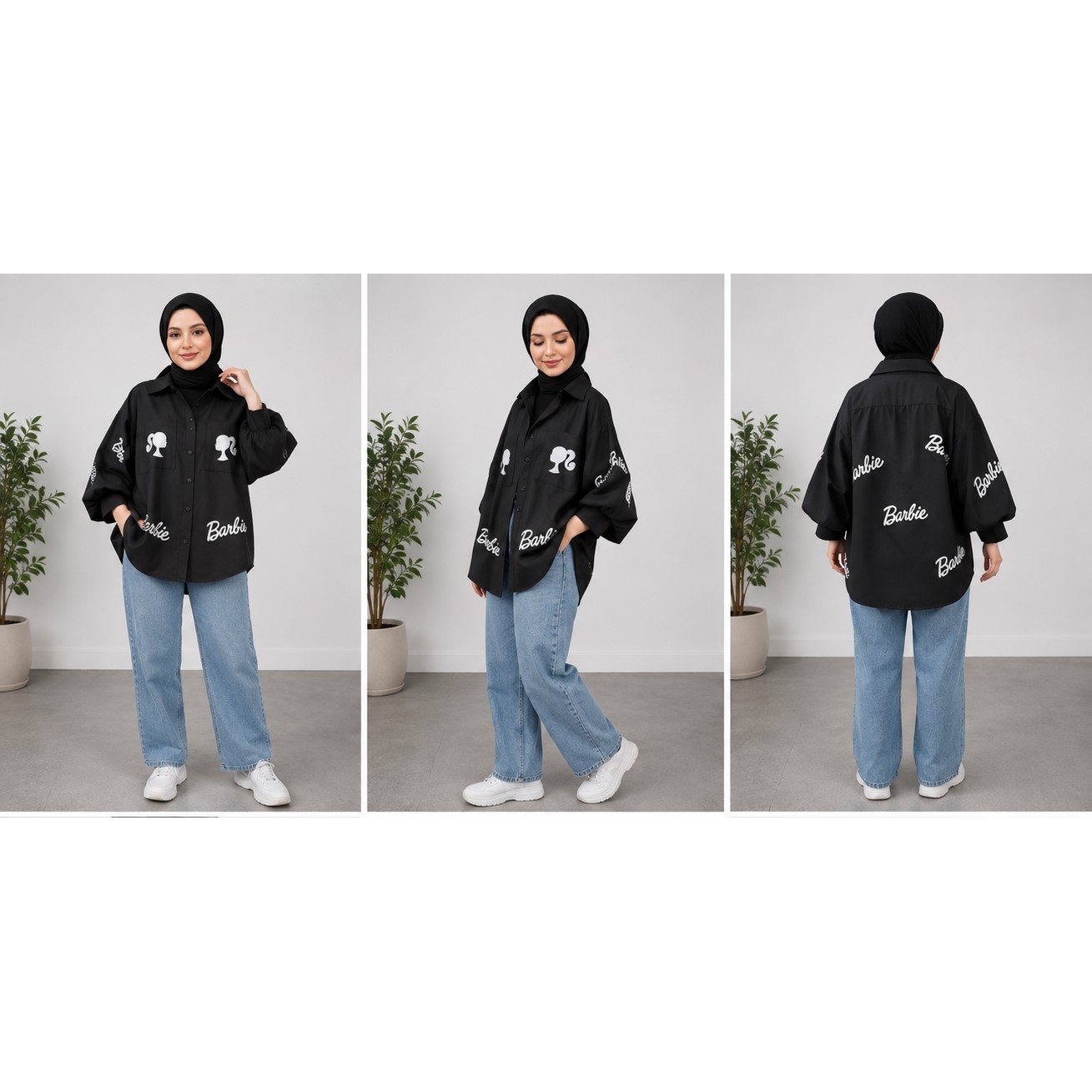 مانتو دخترانه طرح باربی