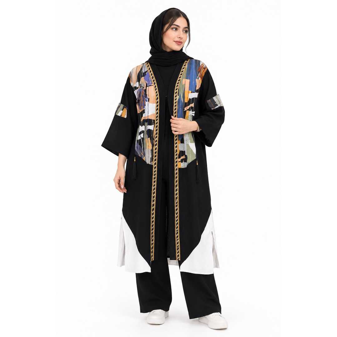 مانتو سنتی زنانه بلند طرح دار